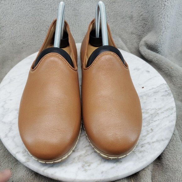 Charix Shoes Womens EU38 US 8 Camel Brown Leather Slip On Loafers - Picture 3 of 10
